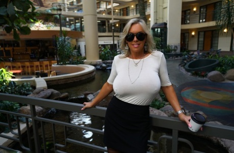 Big boobed Wifey got facialed after masturbating at the office