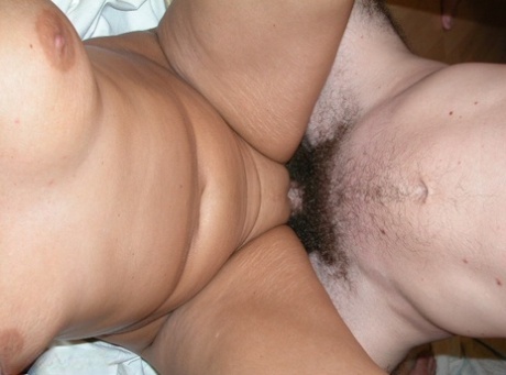 Amateur woman Juicy Jo and a bi girlfriend of hers tag team a lone dick